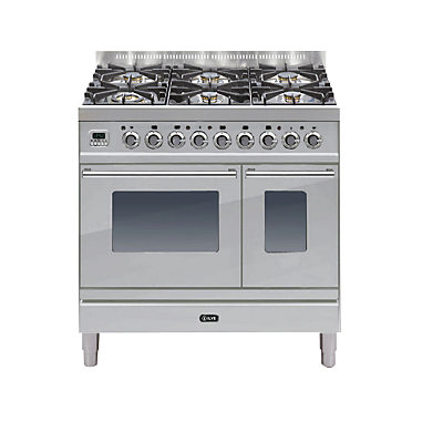 ILVE PDW906E3 Roma Freestanding Dual Fuel Range Cooker Stainless Steel ILVE PDW906E3 Roma Freestanding Dual Fuel Range Cooker Stainless Steel